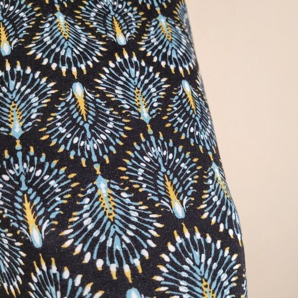 J. Jill Border Print Tunic Rayon Tencel Lyocell 3/4 Sleeve Black Blue Size S - Picture 9 of 13